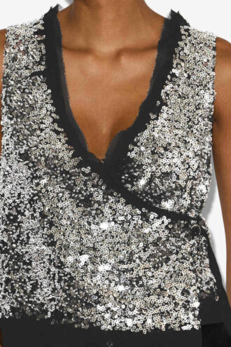 Gilet à paillettes Tahina