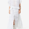 Haut en coton et dentelle florale style caftan Payton Haut en coton et dentelle florale style caftan Payton
