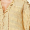 Haut en coton et dentelle florale style caftan Payton Haut en coton et dentelle florale style caftan Payton