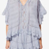 Haut en coton et dentelle florale style caftan Payton Haut en coton et dentelle florale style caftan Payton