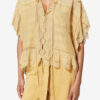 Haut en coton et dentelle florale style caftan Payton Haut en coton et dentelle florale style caftan Payton