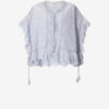 Haut en coton et dentelle florale style caftan Payton Haut en coton et dentelle florale style caftan Payton