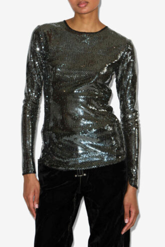 Hilda Top à manches longues et paillettes