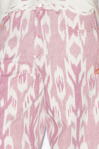 Jean ample en denim imprimé Ikat Joanny Jean ample en denim imprimé Ikat Joanny