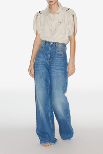 Jean denim taille haute et coupe ample Lemony