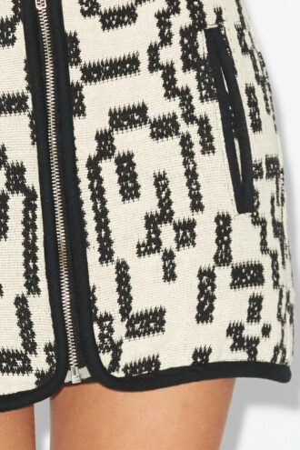 Jupe courte Arono en coton jacquard