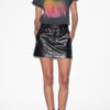 Jupe courte en cuir Anais