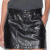 Jupe courte en cuir Anais