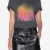 Jupe courte en cuir Anais