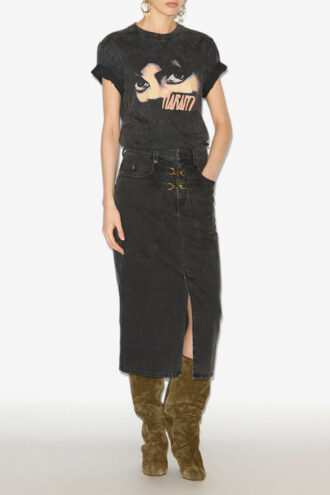 Jupe en denim Pavina avec mousquetons