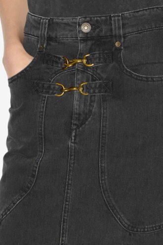 Jupe en denim Pavina avec mousquetons