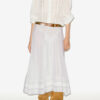Jupe longue en coton et dentelle Garliana