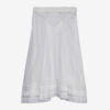 Jupe longue en coton et dentelle Garliana