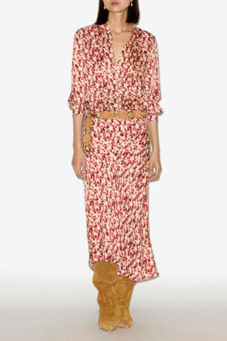 Jupe midi en jacquard à motifs Lisanne
