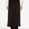 Jupe midi en satin froncé Zoan
