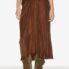 Jupe midi en satin froncé Zoan