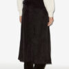 Jupe midi en satin froncé Zoan
