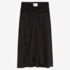 Jupe midi en satin froncé Zoan