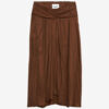 Jupe midi en satin froncé Zoan