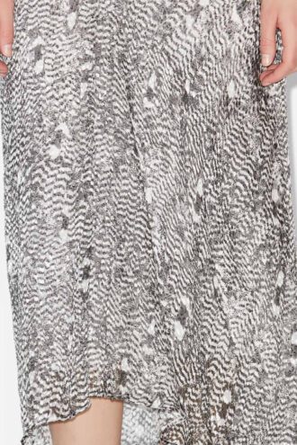 Jupe midi en velours dévoré Lisanne