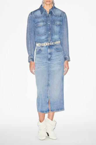 Jupe midi Tilauria en denim fin Jupe midi Tilauria en denim fin