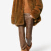 Manteau court en fausse fourrure Aglae
