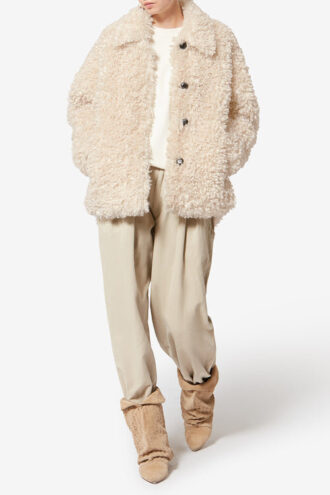 Manteau court en fausse fourrure bouclée Tarvey