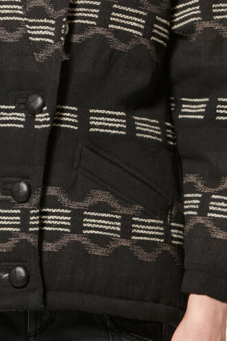 Manteau court en jacquard Qayla