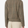 Manteau court en laine vierge à carreaux Prince de Galles Fadia