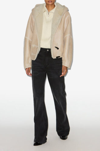 Manteau court en peau lainée Amiel Manteau court en peau lainée Amiel