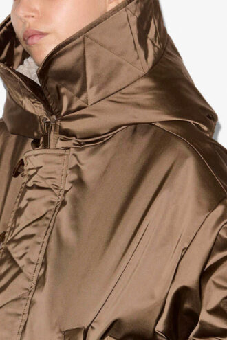 Manteau court matelassé en satin Elisa