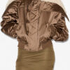 Manteau court matelassé en satin Elisa