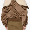 Manteau court matelassé en satin Elisa