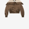 Manteau court matelassé en satin Elisa