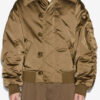 Manteau court matelassé en satin Elroy