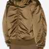 Manteau court matelassé en satin Elroy