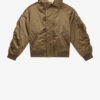 Manteau court matelassé en satin Elroy