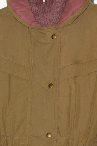 Manteau en coton bicolore Damone