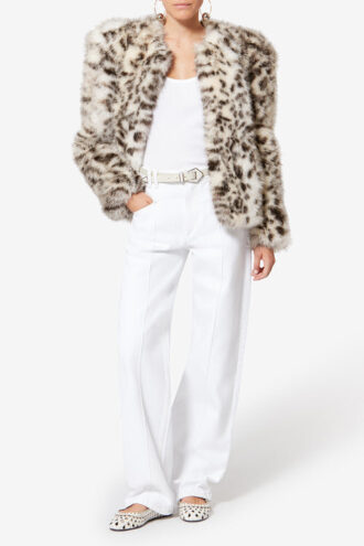 Manteau en fausse fourrure marbrée Bahria Manteau en fausse fourrure marbrée Bahria