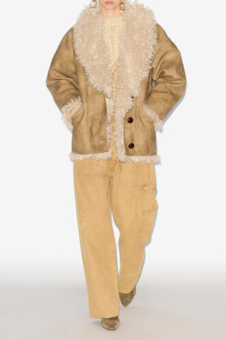 Manteau en fausse peau de mouton Clea