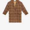 Manteau en laine à carreaux Limiza