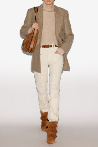 Manteau en laine mouchetée Isidora