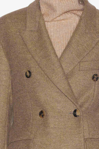 Manteau en laine mouchetée Isidora