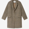Manteau en laine vierge à carreaux Prince-de-Galles Limizia