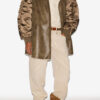 Manteau en satin et simili cuir Evina Manteau en satin et simili cuir Evina