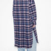 Manteau long à carreaux en laine mélangée Fontizi