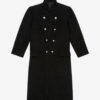Manteau long en laine brossée Gil
