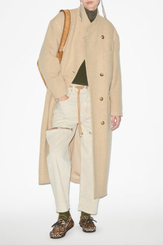 Manteau long en laine mélangée Lewina
