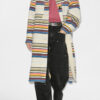 Manteau long en laine rayée Djila Manteau long en laine rayée Djila
