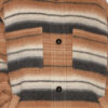 Manteau long en laine rayée Djila